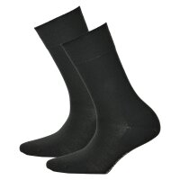 Hudson 2 Paar Damen Socken, Relax Cotton Strumpf, Komfortbund Schwarz 35-38