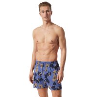 SCHIESSER Mens Shorts 2-Pack - Series "Fun Prints", Underpants, Jersey Shorts Dark blue/Light blue S (Small)