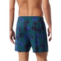 SCHIESSER Herren Shorts 2er Pack - Serie "Fun Prints", Unterhose, Jersey-Shorts Dunkelblau/Grün S