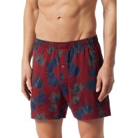 SCHIESSER Mens Shorts 2-Pack - Series "Fun Prints", Underpants, Jersey Shorts Dark blue/Red S (Small)