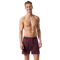 SCHIESSER Mens Shorts 2-Pack - Series "Fun Prints", Underpants, Jersey Shorts Dark blue/Red S (Small)