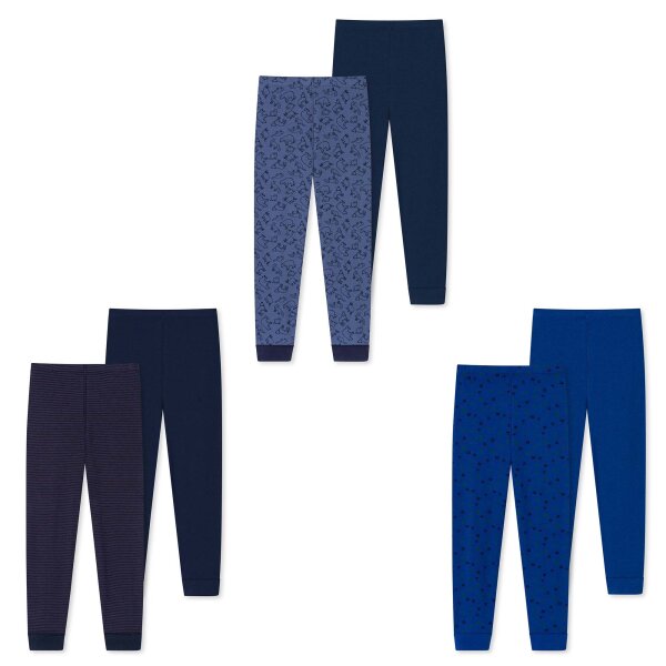 SCHIESSER Jungen Lange Unterhose, 2er Pack  - Unterwäsche, Hose, Baumwolle, gemustert, einfarbig