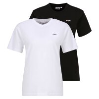 FILA Damen T-Shirt, 2er Pack - BARI tee double pack, Rundhals, Kurzarm, Baumwolle
