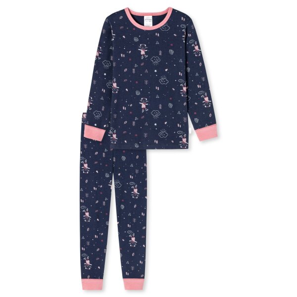 SCHIESSER Girls Pajamas - Nightwear, Pajamas, Cotton, Print, Cuffs, long