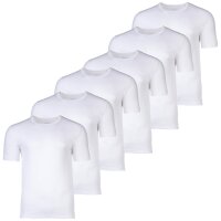 BOSS Mens T-shirt, 6-pack - RN 6P Classic, round neck, short sleeve, cotton, plain White S (Small)