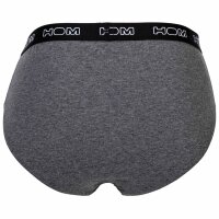 HOM Herren Mini Briefs, 3er Pack - Boxerline #2, Slips, Unterhose Schwarz/Grau/Blau M