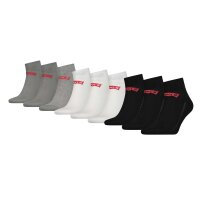 LEVIS Unisex 9-Pack Sports Socks - Mid Cut BATWING, Logo,...