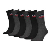 LEVIS Unisex 6-Pack Sports Socks - Regular Cut SPRTWR, Logo, ECOM