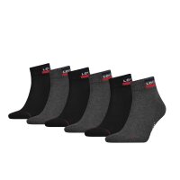 LEVIS Unisex 6-Pack Sports Socks - Mid Cut SPRTWR, Logo,...