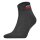 Levis Unisex 6-Pack Sports Socks - Mid Cut SPRTWR, Logo, Unicolor Black/Grey 43-46