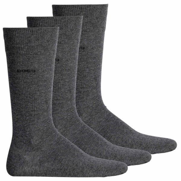 BOSS Herren Socken, 3er Pack - 3P RS Uni Colors CC, Finest Soft Cotton, Baumwoll-Mix Grau 39-42