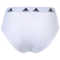 adidas Damen Slip, 2er Pack - Bikini 2PK, Unterwäsche, Cotton Stretch, Logo, uni Schwarz/Weiß S