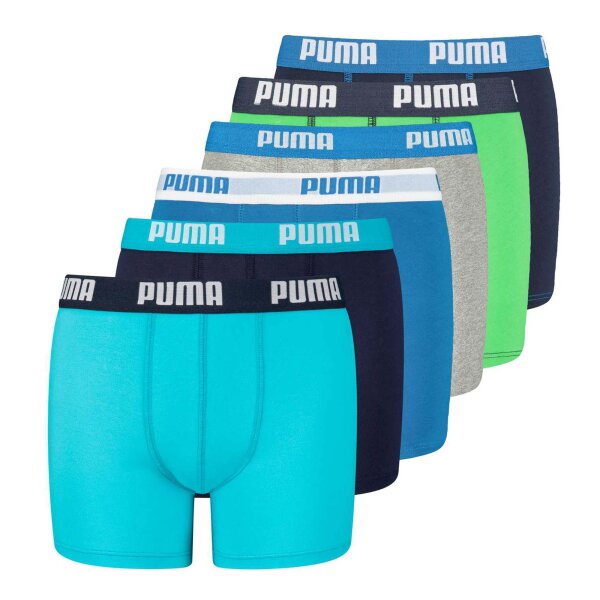 PUMA Boys Boxer Shorts, 6 Pack - Basic Boxer ECOM, Cotton Stretch, Everyday