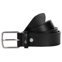 LACOSTE Mens Belt - Leather Belt, 40 mm, Buckle, Stitched Edge