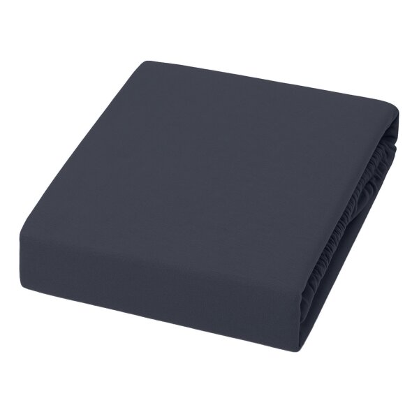 JOOP! fitted Sheet - Maco Jersey, Sheet, plain Dark Grey 200x200cm