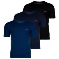 HUGO Herren T-Shirt, 3er Pack - Rundhals, kurzarm, Logo, Baumwolle, uni