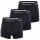 GANT Boys Boxer Shorts, 3-Pack - Trunks, Cotton Stretch, Solid Colour Black 134/140