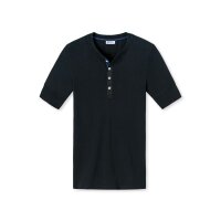 SCHIESSER Revival Herren Shirt - 1/2 Arm, Kurzarm Unterhemd, Karl-Heinz Schwarz M