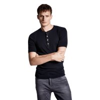 SCHIESSER Revival Herren Shirt - 1/2 Arm, Kurzarm Unterhemd, Karl-Heinz Schwarz M