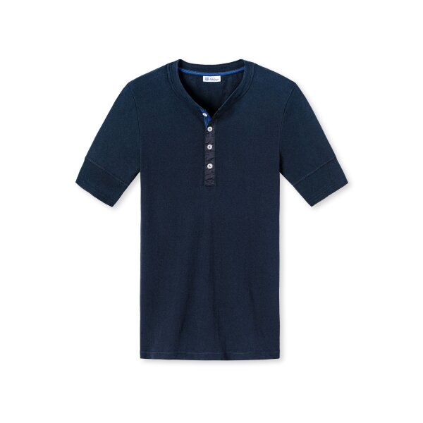 SCHIESSER Revival Herren Shirt - 1/2 Arm, Kurzarm Unterhemd, Karl-Heinz Dunkelblau XL