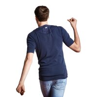 SCHIESSER Revival Herren Shirt - 1/2 Arm, Kurzarm Unterhemd, Karl-Heinz Dunkelblau XL
