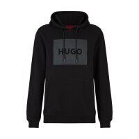 HUGO Mens Hooded Sweatshirt - Duratschi223, Hoodie, French Terry, Cotton Black S (Small)