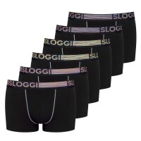 Sloggi Mens Boxer Shorts, 6 Pack - GO ABC NATURAL H Hipster, Organic Cotton