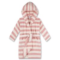 Sanetta Girls Bathrobe - Swimwear, Cotton, Hood, Pocket, Stripes Pink/White 104