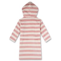 Sanetta Mädchen Bademantel - Bademode, Baumwolle, Kapuze, Tasche, Streifen Rosa/Weiß 104