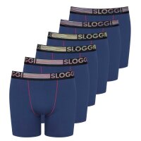 Sloggi Herren Long Boxer Shorts, 6er Pack - GO ABC NATURAL H Short, Bio-Baumwolle