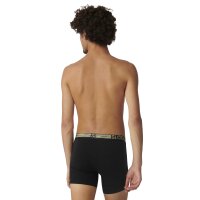 Sloggi Mens Long Boxer Shorts, 6 Pack - GO ABC NATURAL H Short, Organic Cotton Black S (Small)