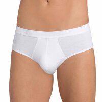 Sloggi Mens Briefs, 2-Pack - 24/7 Midi, Underwear, Underpants, Cotton, Logo, solid color White M (Medium)