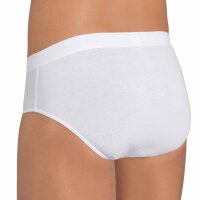 Sloggi Mens Briefs, 2-Pack - 24/7 Midi, Underwear, Underpants, Cotton, Logo, solid color White L (Large)