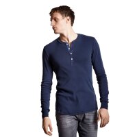 SCHIESSER Revival Mens Shirt - long Sleeve, Undershirt, Karl-Heinz Blue XL (X-Large)