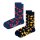 Happy Socks Unisex Socks, 2-pack - Classic Crew, Organic Cotton, Mix of Colours Cherry 41-46 (UK 7,5-11,5)