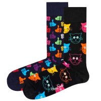 Happy Socks Unisex Socken, 2er Pack - Classic Crew, Organic Cotton, Farbmix Cat 36-40