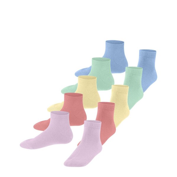 ESPRIT Kinder Socken, 5er Pack - Sneakersocken, einfarbig, Bio-Baumwolle Pastell 27-30
