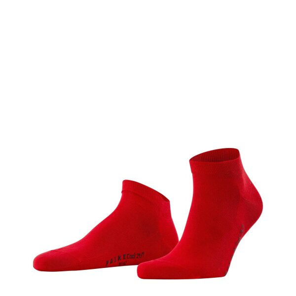 FALKE Mens Sneaker - Cool 24/7, socks, climate active sole, solid colours Red 5-6 UK