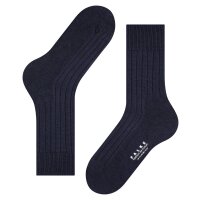 FALKE Herren Socken - Teppich im Schuh, Merinowolle, Unifarben Dunkelblau 45-46
