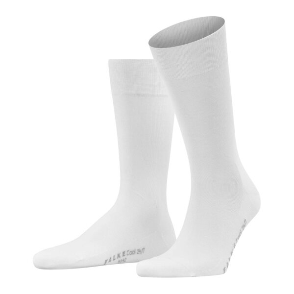 FALKE Mens Socks - Cool 24/7, Business Stockings, Short Stockings, Uni White 7-8 UK
