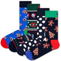 Happy Socks unisex socks, 4-pack - X-MAS gift box, colour mix