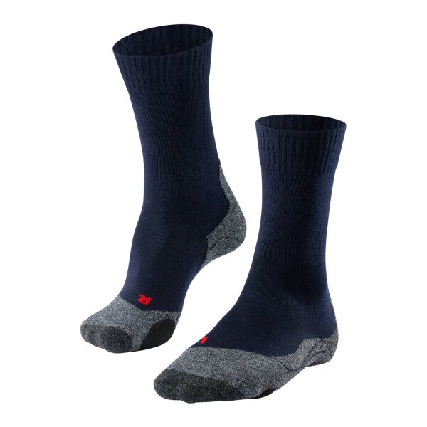 FALKE Womens Socks - Trekking Socks TK 2, Ergonomic, Merino wool mix Dark Blue 41-42 (7-8 UK)