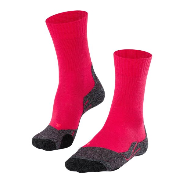 FALKE Womens Socks - Trekking Socks TK 2, Ergonomic, Merino wool mix Pink 39-40 (5.5-6.5 UK)