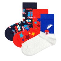 Happy Socks Kinder Socken unisex, 3er Pack - X-MAS Geschenkbox, Farbmix