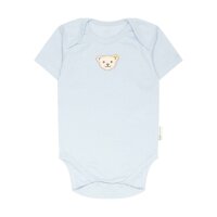Steiff Baby Body - Strampler, Baumwolle, Bär, Logo, kurzarm, einfarbig