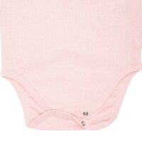 Steiff Baby Body - Strampler, Baumwolle, Bär, Logo, kurzarm, einfarbig Rosa 50