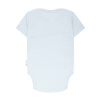 Steiff Baby Bodysuit - Romper, Cotton, Bear, Logo, short Sleeves, solid color Light blue 56