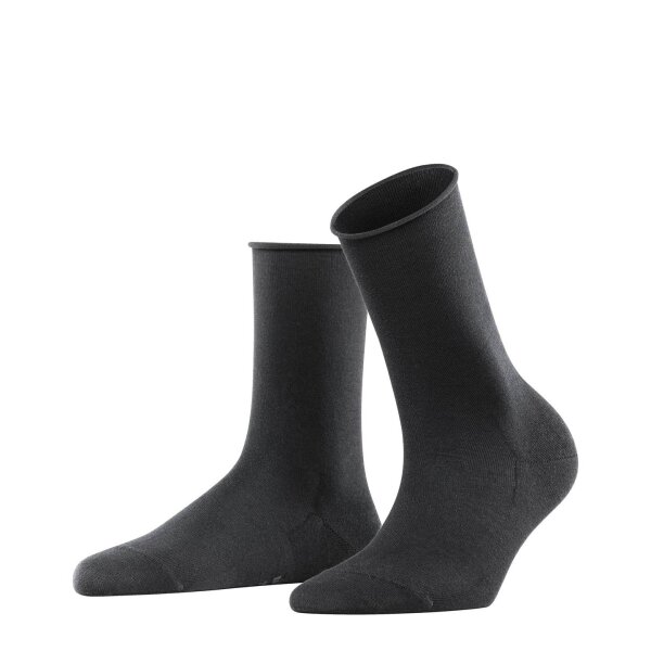 FALKE Damen Socken Active Breeze - Uni, Rollbündchen, Lyocell Faser Schwarz 35-38