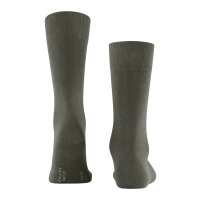 FALKE Mens socks - Family SO, all-rounder socks, plain, cotton blend Green (Military) 43-46 (UK 9-11)
