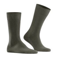 FALKE Mens socks - Family SO, all-rounder socks, plain, cotton blend Green (Military) 43-46 (UK 9-11)